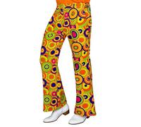 W WIDMANN MILANO Party Fashion - Pantalones hombre años 70, pantalones acampanados, flower power, estilo disco, disfraces