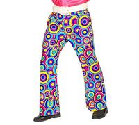 W WIDMANN MILANO Party Fashion - Pantalones hombre años 70, pantalones acampanados, flower power, estilo disco, disfraces