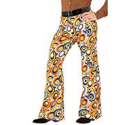 W WIDMANN MILANO Party Fashion - Pantalones hombre años 70, pantalones acampanados, flower power, estilo disco, disfraces