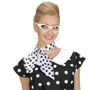 W WIDMANN MILANO Party Fashion - pañuelo de cuello moda años 50, satén, retro, accesorio, disfraz, carnaval, fiesta temática