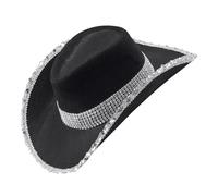 W WIDMANN MILANO Party Fashion party hat, cowgirl/cowboy, color negro, One size (Widmann S.r.l. 30168)