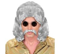 W WIDMANN MILANO Party Fashion - Peluca con barba, años 70, disco, disfraces