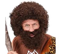 W WIDMANN MILANO Party Fashion - Peluca con barba, rizada, pelo sintético, peluca rizada, cabeza rizada, pelo rizado