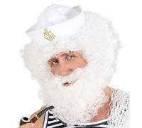 W WIDMANN MILANO Party Fashion - Peluca con barba, rizada, pelo sintético, peluca rizada, cabeza rizada, pelo rizado