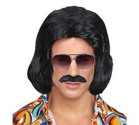 W WIDMANN MILANO Party Fashion - Peluca años 70 con bigote, Disco Fever, Carnaval