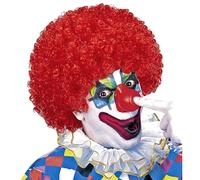 W WIDMANN MILANO Party Fashion, Peluca de Payaso Unisex, Color Rojo Vibrante, Comodidad óptima, Ajuste Perfecto, Versátil para Todas Las Ocasiones, Fácil de Mantener, Estilo Creativo