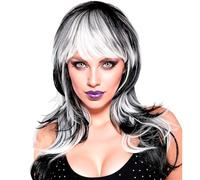 W WIDMANN MILANO Party Fashion - Peluca de reina vampiro de pelo sintético, accesorio para disfraces de carnaval y Halloween