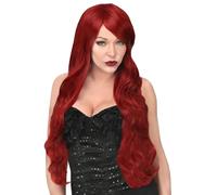 W WIDMANN MILANO Party Fashion - 02117 - Peluca Dream Hair Kayla, rojo burdeos, alta calidad, fiesta temática, carnaval