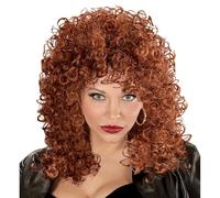 W WIDMANN MILANO Party Fashion - Peluca Eleonore, peluca rizada, pelo sintético, estrella del rock, años 80
