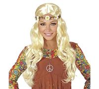WIDMANN MILANO PARTY FASHION - Peluca hippie o medieval, con cinta para el pelo, carnaval, fiesta temática