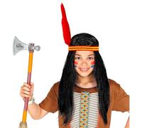 W WIDMANN MILANO Party Fashion - Peluca india, negra, peluca pelo largo, pelo sintético, salvaje oeste