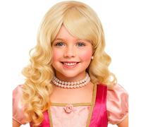W WIDMANN MILANO Party Fashion - Peluca infantil princesa rubia, rizos largos, peluca de pelo largo, accesorio de disfraz para carnaval