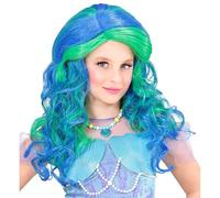 Widmann - Peluca infantil sirena, pelo largo, peluca de pelo sintético, mundo submarino