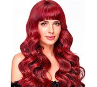 W WIDMANN MILANO Party Fashion - Peluca Michelle, resistente al calor hasta 120 °C, fácil de cuidar y de aspecto natural, peluca de pelo largo para el día a día, cosplay y fiestas