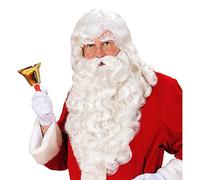 W WIDMANN MILANO Party Fashion S0785 - Peluca de Papá Noel, blanca, con barba, bigote y cejas, Papá Noel, Navidad, carnaval, fiesta de lema