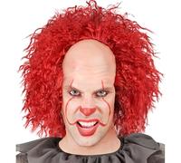 W WIDMANN MILANO Party Fashion - Peluca payaso asesino cabeza calva con pelo rojo, pelo sintético, accesorio payaso de terror, disfraz Halloween