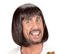 W WIDMANN MILANO Party Fashion 63402 - Peluca medieval, marrón, carnaval, fiesta temática