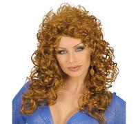 W WIDMANN MILANO Peluca Party Fashion larga rizada de pelo sintético negra para mujer