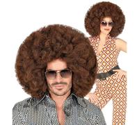 W WIDMANN MILANO Party Fashion - peluca rizada, pelo sintético, disco fever, años 70, carnaval