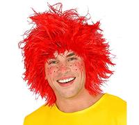 W WIDMANN MILANO Party Fashion - Peluca roja de duende de pelo sintético, accesorios para disfraz de enano para carnaval y cosplay de cuentos de hadas