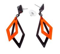 W WIDMANN MILANO Party Fashion - Pendientes rombo, pendientes para oreja, bisutería, disco, años 80, disfraz, carnaval