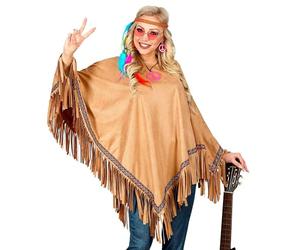 W WIDMANN MILANO Party Fashion - Poncho con aspecto de ante, indio, disfraces