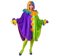 W WIDMANN MILANO Party Fashion - Poncho de colores, disfraz de payaso, disfraz colorido para carnaval, Halloween y fiestas