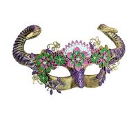 W WIDMANN MILANO Party Fashion Ram eye mask with horns, multicolor, One size (Widmann S.r.l. 08487)