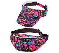W WIDMANN MILANO Party Fashion - riñonera y gorra, conjunto moda funky años 80, riñonera, gorra, accesorios carnaval