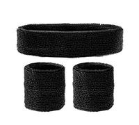 W WIDMANN MILANO Party Fashion - Set de 3 bandas para el sudor, con cinta para la frente y 2 muñequeras, accesorios deportivos, para chándal de los años 80