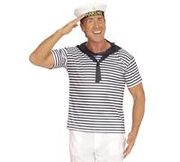 W WIDMANN MILANO Party Fashion - Set de disfraz marino, camisa y sombrero, marineros, capitanes, carnaval, fiesta temática