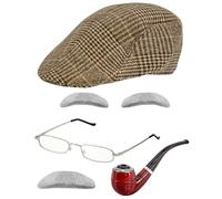 W WIDMANN MILANO Party Fashion - Set de disfraz para adultos, detective o anciano, para carnaval, fiestas temáticas