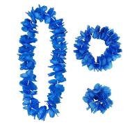 W WIDMANN MILANO Party Fashion - Set de joyas hawaianas de 3 piezas, collares de flores, accesorios para disfraces de carnaval y fiestas hula