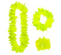 W WIDMANN MILANO Party Fashion - Set de joyas hawaianas de 3 piezas, collares de flores, accesorios para disfraces de carnaval y fiestas hula