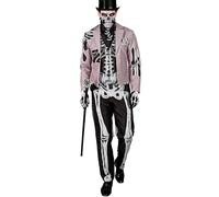 W WIDMANN MILANO Party Fashion - Disfraz de novio esqueleto con frac, hombre hueso, no muerto, disfraz para Halloween