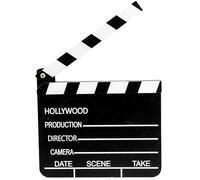 W WIDMANN MILANO Party Fashion - solapa de cine, 20 x 18 cm, atrezzo de cine, solapa de director, fiesta temática de Hollywood