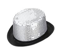W WIDMANN MILANO Party Fashion - Sombrero de copa con lentejuelas, sombrero de fiesta brillante, accesorio de disfraz para Carnaval