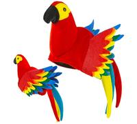 W WIDMANN MILANO Party Fashion - Sombrero loro, pájaro, disfraz de animal, tocado para carnaval