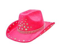 W WIDMANN MILANO Party Fashion - Sombrero de vaquera o vaquero con diamantes, para adultos, accesorio de carnaval, despedida de soltero