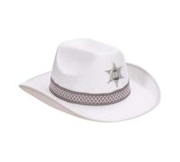 W WIDMANN MILANO Party Fashion - Sombrero de vaquero con cinta y estrella, rodeo, ranger, sheriff, accesorio para disfraces