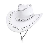 W WIDMANN MILANO Party Fashion - Sombrero de vaquero de cuero sintético, guardabosques, sheriff, vaquera, vaquero, carnaval