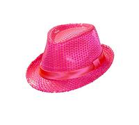 W WIDMANN MILANO Party Fashion - Sombrero fedora de neón con lentejuelas