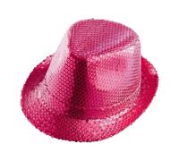 W WIDMANN MILANO Party Fashion - Sombrero Fedora, sombrero con lentejuelas, tocado, carnaval