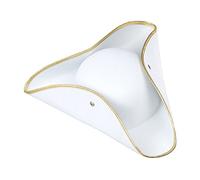 W WIDMANN MILANO Party Fashion, Sombrero tricornio de fieltro blanco, diseño elegante, comodidad óptima, versátil para todas las ocasiones, dimensiones prácticas, acabado cuidado