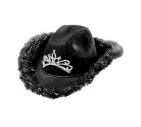 W WIDMANN MILANO Party Fashion - Sombrero vaquero con diadema y espumillón, western, indio, tejano, ranger, despedida de soltero