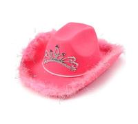 W WIDMANN MILANO Party Fashion - Sombrero vaquero con diadema y espumillón, western, indio, tejano, ranger, despedida de soltero