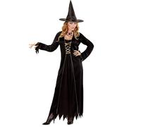W WIDMANN MILANO Party Fashion - disfraz bruja, vestido y sombrero, mago, cuento de hadas, Halloween, disfraces
