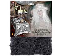 W WIDMANN MILANO Party Fashion, Tela decorativa 75 x 300 cm, color negro intenso, diseño gótico, fácil de manejar, duradera, ideal para Halloween y todas tus fiestas temáticas