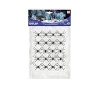 W WIDMANN MILANO Party Fashion - Telaraña blanca, con arañas, decoración de mesa, terror, Halloween, fiesta temática