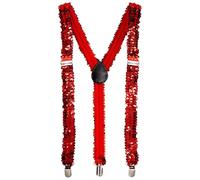 W WIDMANN MILANO Party Fashion - Tirantes, con lentejuelas, talla ajustable, disfraz, accesorio, carnaval